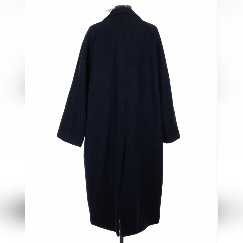 Zara Wool Blend Oversized Coat Navy  Size M-L  NWT - Picture 14 of 14